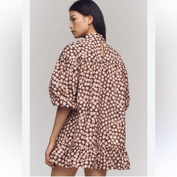 NWT By Anthropologie Movk Neck Swing Mini dress Extra Small Petite NEW - Picture 3 of 10